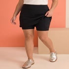 Plus Size Soft Sculpt A-Line Pull-On Skort image number null