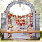  Pre-Lit Rose Bloom 6' Garland image number null