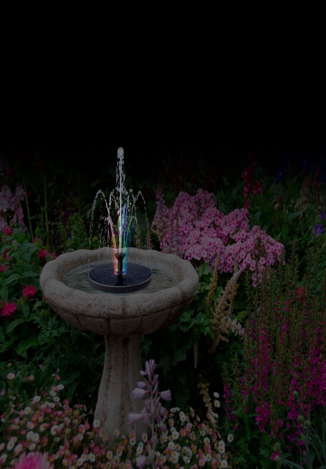 Solar Color-Changing Water Fountain image number 1