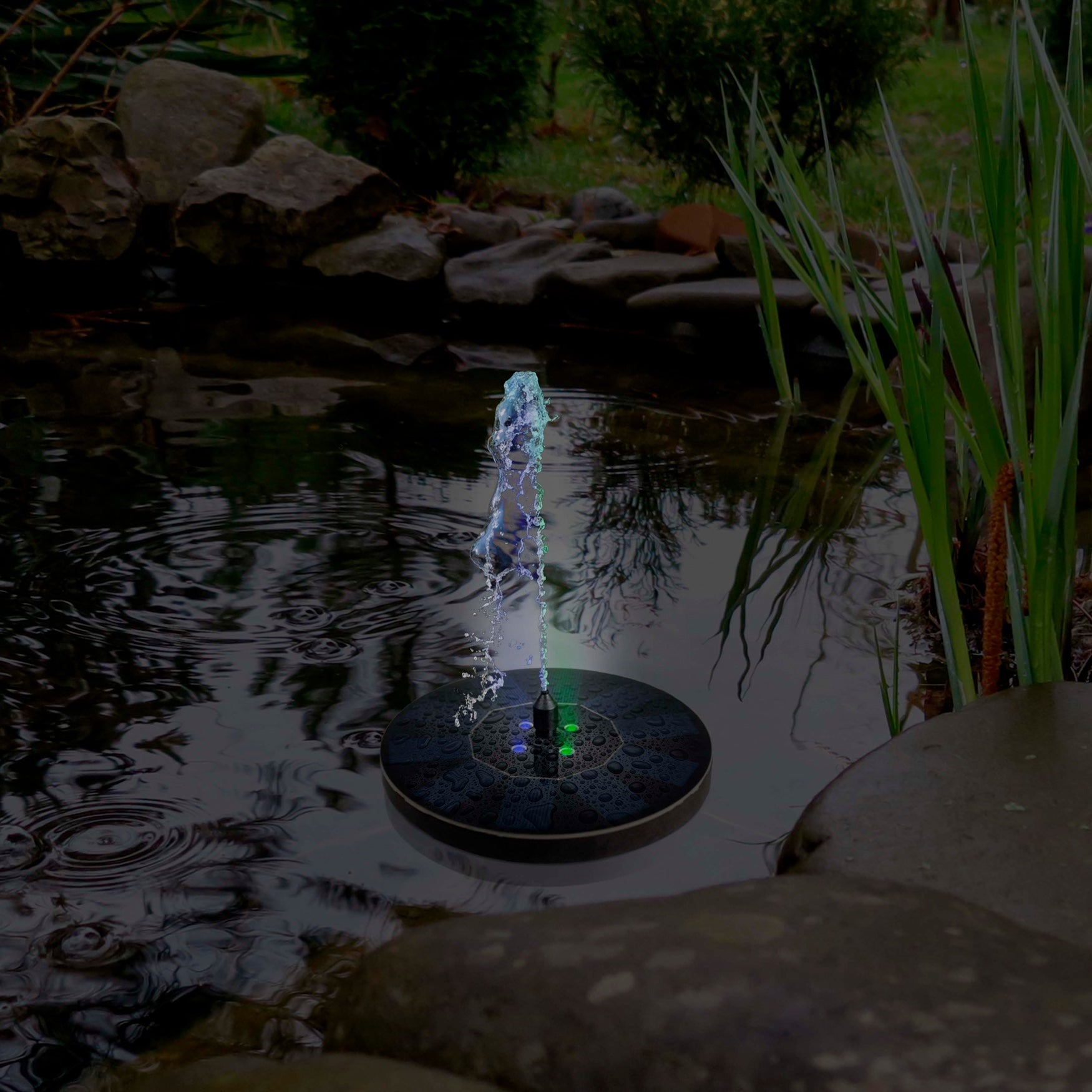 Solar Color-Changing Water Fountain image number 2