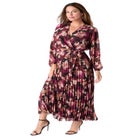 Pleated Chiffon Maxi Dress image number null