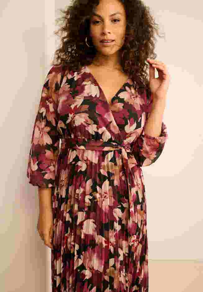 Pleated Chiffon Maxi Dress image number 2