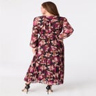 Pleated Chiffon Maxi Dress image number null