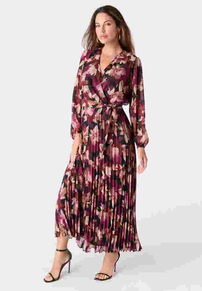 Pleated Chiffon Maxi Dress image number 0