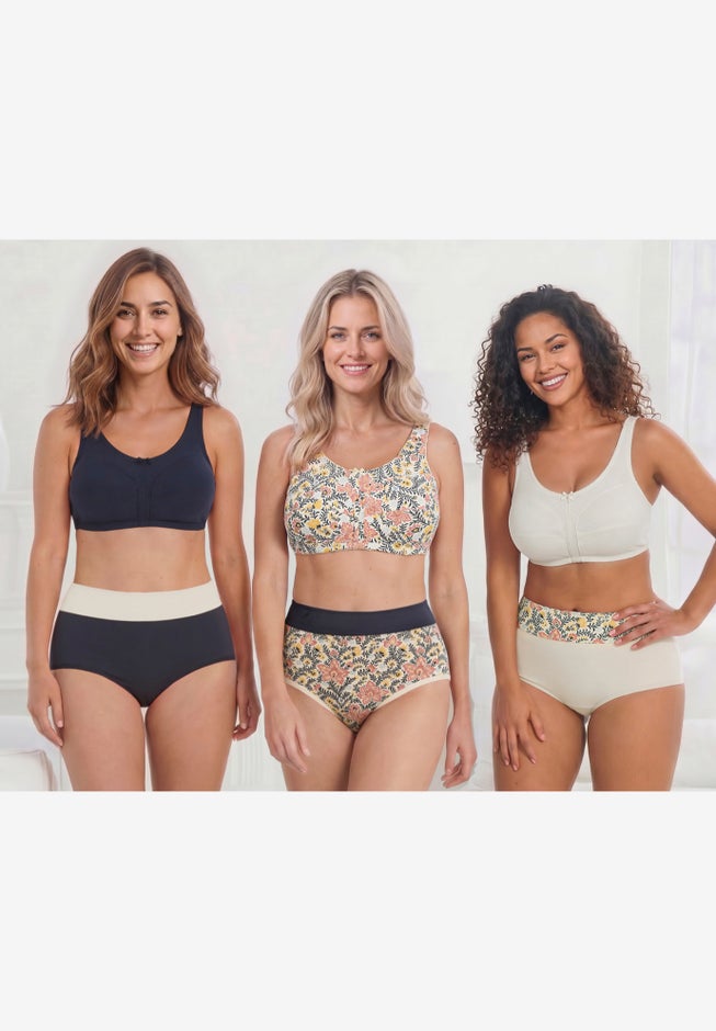 Full Coverage Stretch Cotton Color Block Brief 3-Pack image number 3