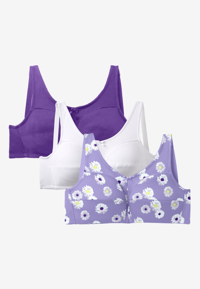 3-Pack Cotton Wireless Bra image number 0