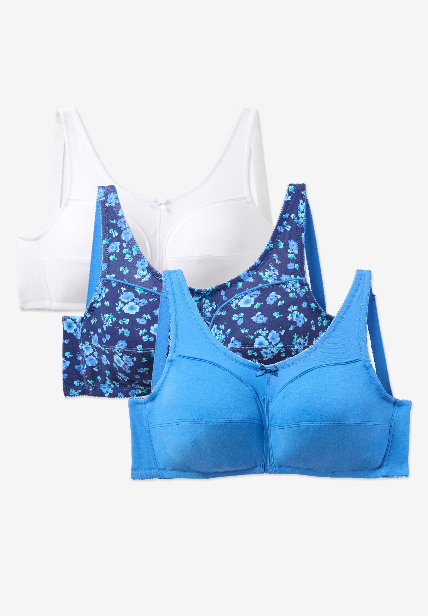 3-Pack Cotton Wireless Bra image number 0