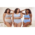 3-Pack Wireless Light Support Cotton Bra image number 0