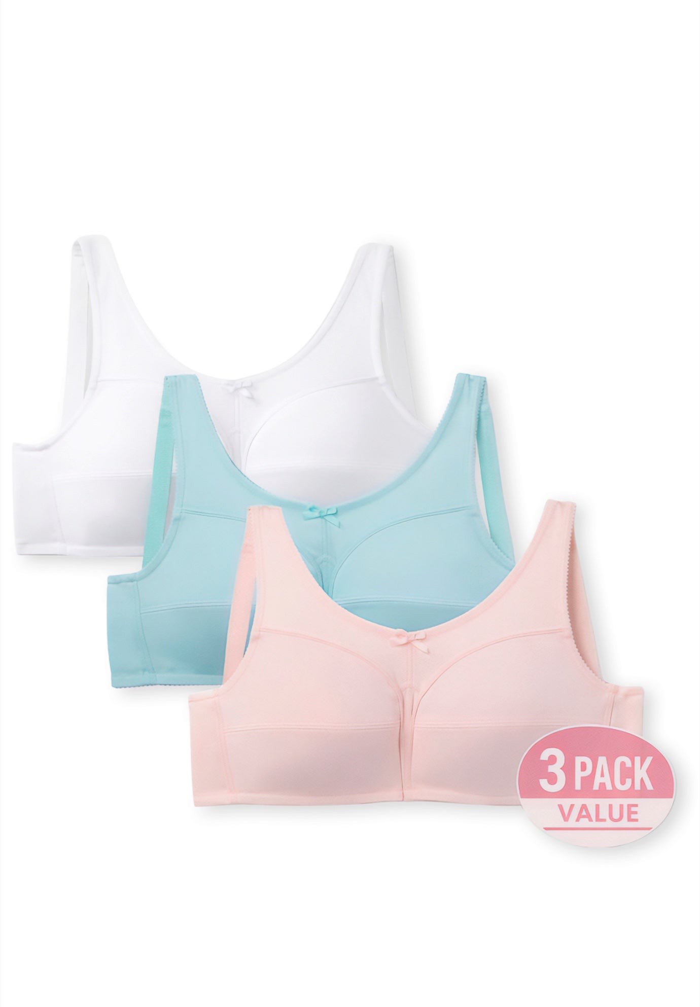 3-Pack Cotton Wireless Bra image number 0