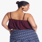 Satin Cropped Bubble Top image number 2