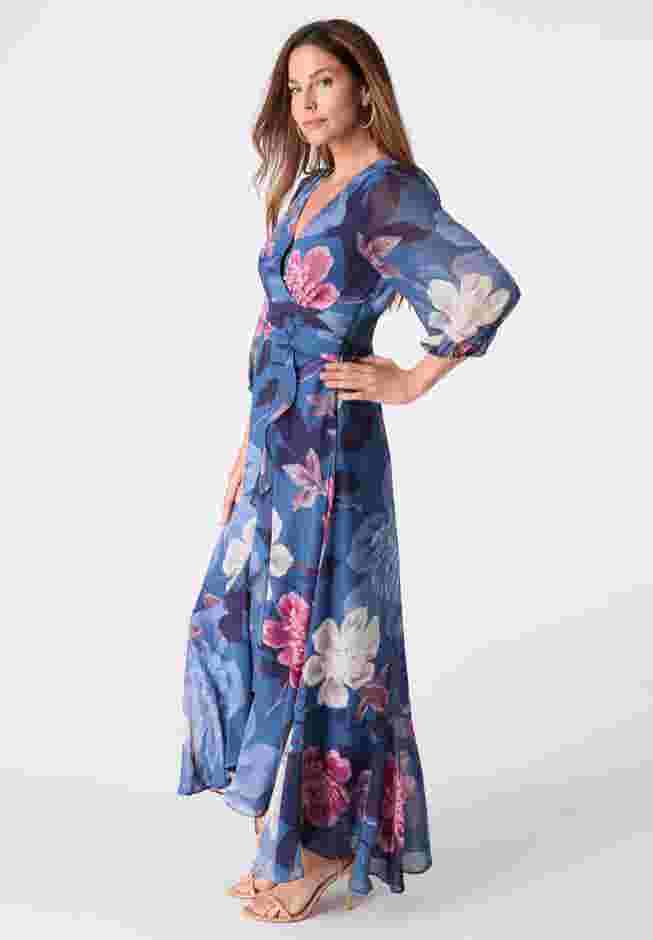 Overlay Ruffle Maxi Dress image number 1