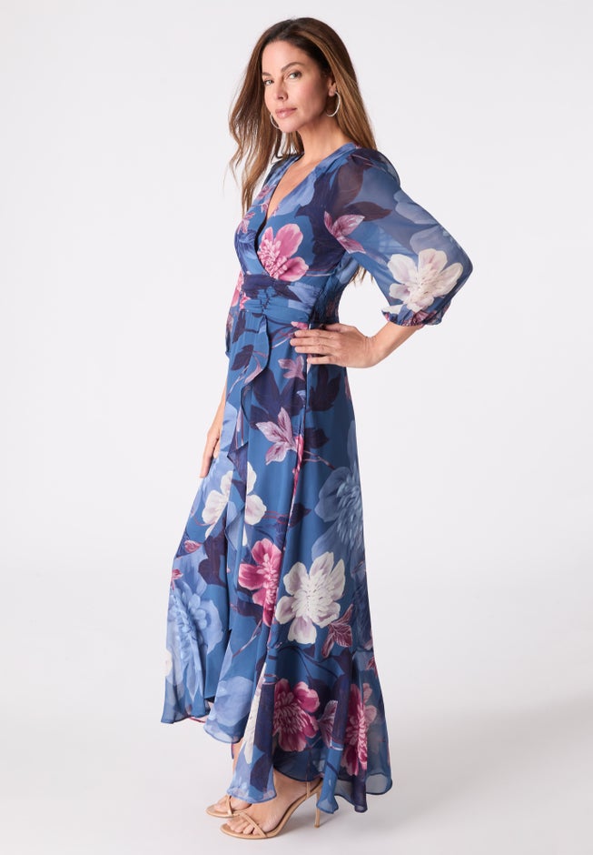 Overlay Ruffle Maxi Dress image number 1
