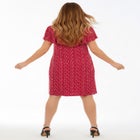Plus Size Stretch Knit Convertible Flounce Dress image number null
