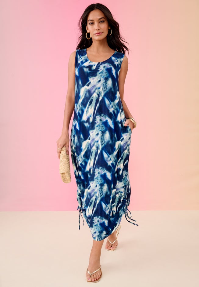 Ruched Hem Midi Dress image number 0