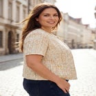 Short Sleeve Tweed Jacket image number null