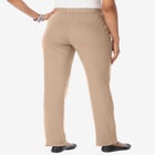 Plus Size Straight Leg Soft Knit Pull On Pant image number null