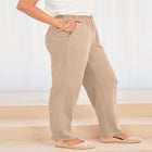 Plus Size Straight Leg Soft Knit Pull On Pant image number null