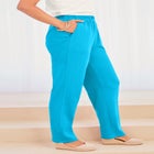 Plus Size Straight Leg Soft Knit Pull On Pant image number null