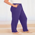 Plus Size Straight Leg Soft Knit Pull On Pant image number null