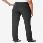 Plus Size Straight Leg Soft Knit Pull On Pant image number null
