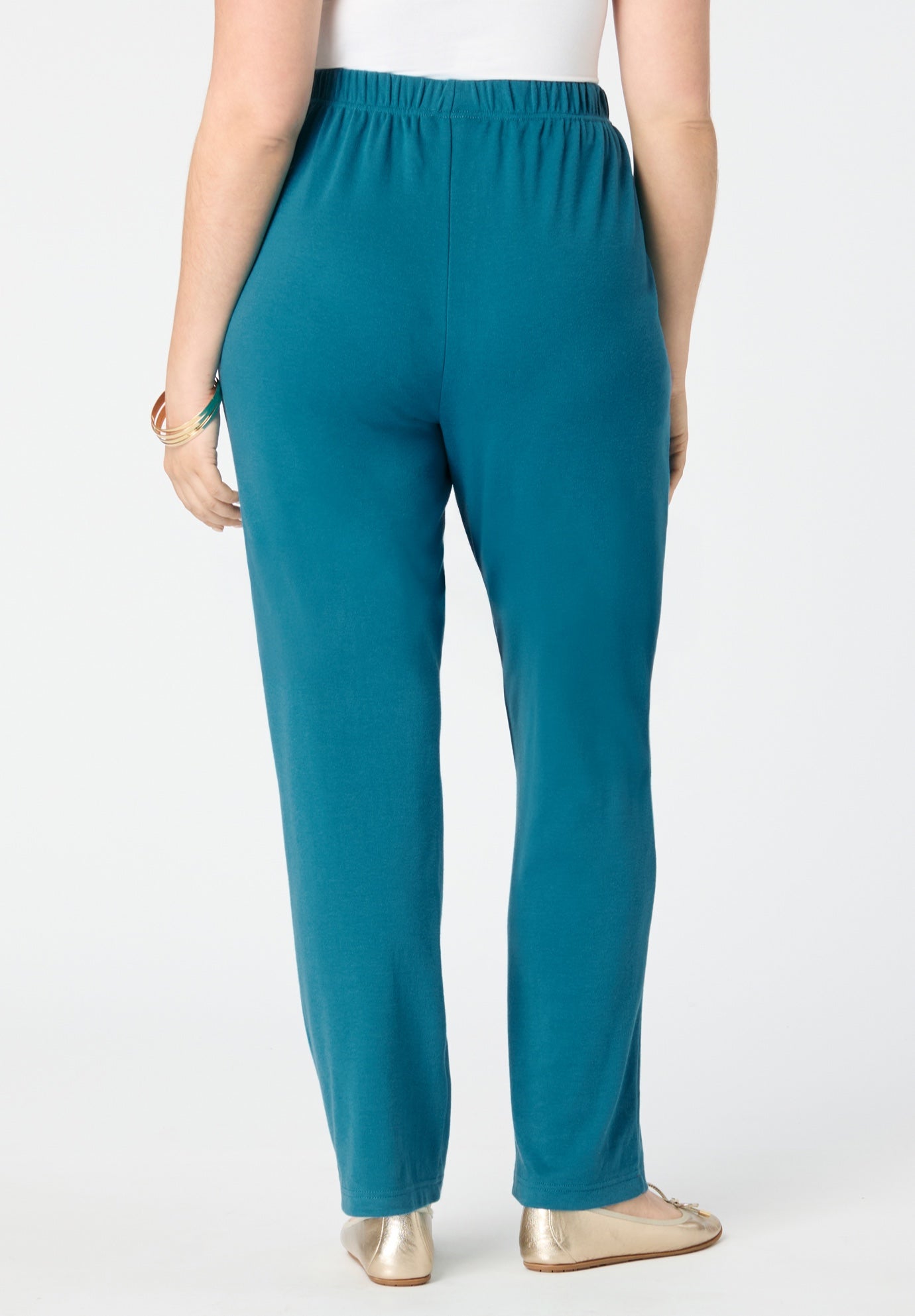 Plus Size Soft Knit Relaxed Pull-On Straight Leg Pant image number 1