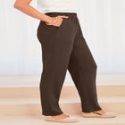 Plus Size Straight Leg Soft Knit Pull On Pant image number null