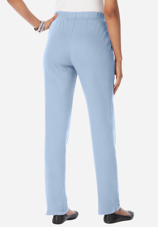 Plus Size Straight Leg Soft Knit Pull On Pant image number 1