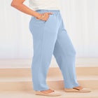 Plus Size Straight Leg Soft Knit Pull On Pant image number null