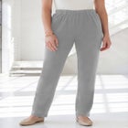 Plus Size Soft Knit Relaxed Pull-On Straight Leg Pant image number null