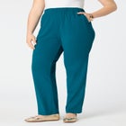 Plus Size Soft Knit Relaxed Pull-On Straight Leg Pant image number null