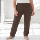 Plus Size Soft Knit Relaxed Pull-On Straight Leg Pant image number null