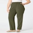 Plus Size Soft Knit Relaxed Pull-On Straight Leg Pant image number null
