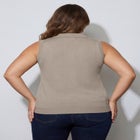 Sleeveless Pullover Polo Sweater image number null