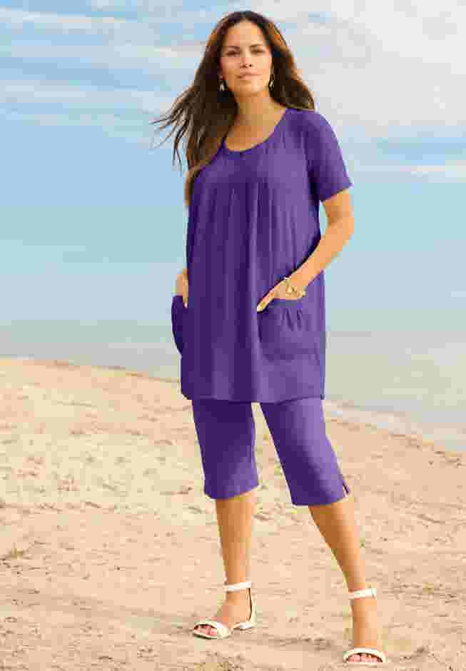 Soft Knit Capri Pant image number 3