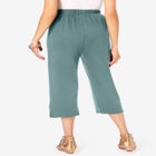 Plus Size Soft Knit Pull-On Capri Pant image number null