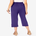 Plus Size Soft Knit Pull-On Capri Pant image number null