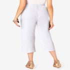 Plus Size Soft Knit Pull-On Capri Pant image number null