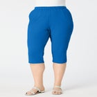 Plus Size Soft Knit Pull-On Capri Pant image number null