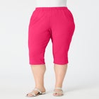 Plus Size Soft Knit Pull-On Capri Pant image number null