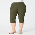 Plus Size Soft Knit Pull-On Capri Pant image number null