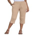 Plus Size Soft Knit Relaxed Pull-On Capri Pant image number 0