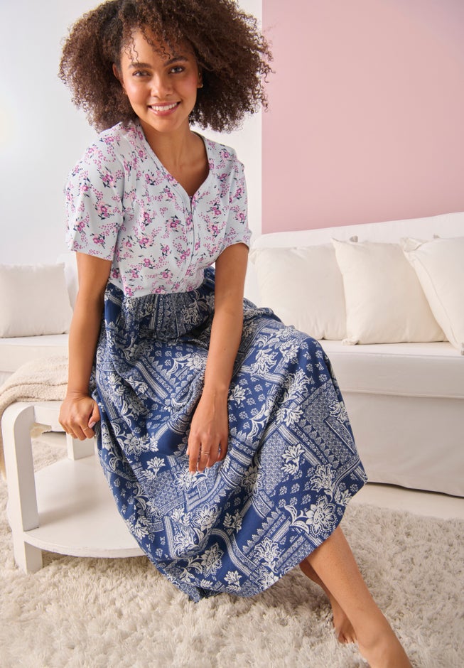 Mixed Print Knit Lounger image number 5