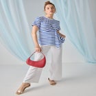 Tie-Front Short Sleeve Knit Tee image number null