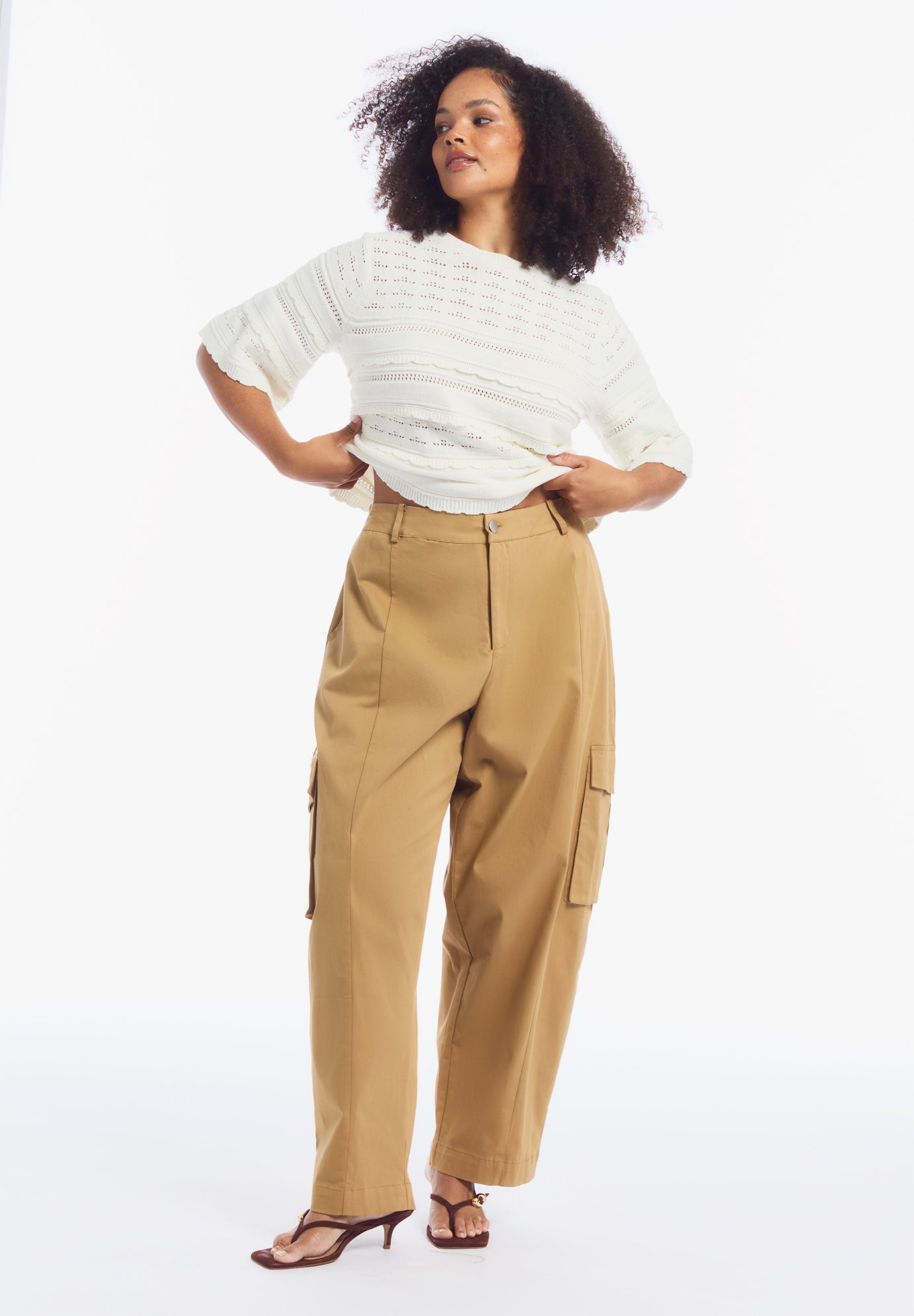 Ruffle Sleeve Sweater image number 4