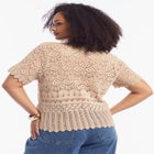 Short-Sleeve Pointelle Cardigan image number null