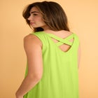 Plus Size Ultra Drape V-Neck Hi-Low X-Back Tunic Tank image number null