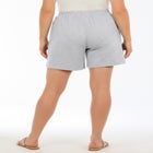 Plus Size French Terry Pull-On Drawstring Shorts image number null