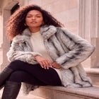 Plus Size Mid-Length Hooded Faux Fur Coat image number 4