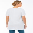 Plus Size Scoopneck Short Sleeve Pocket Tunic image number null