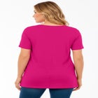 Plus Size Scoopneck Short Sleeve Pocket Tunic image number null